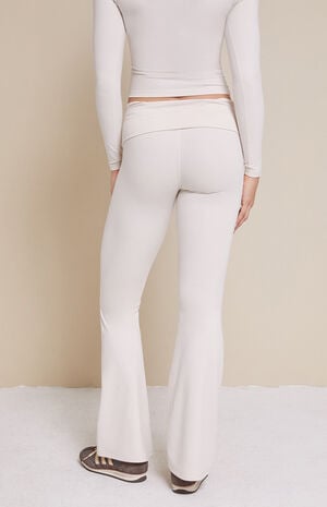 PAC WHISPER Active Fold-Over Waistband Flare Yoga Pants image number 4