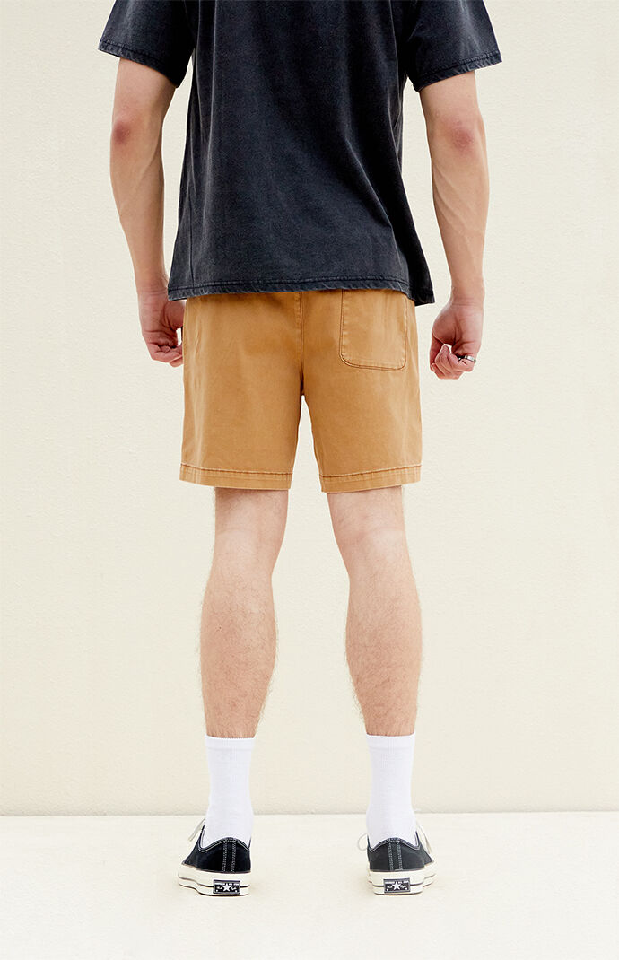 PacSun Khaki Twill Volley Shorts | PacSun