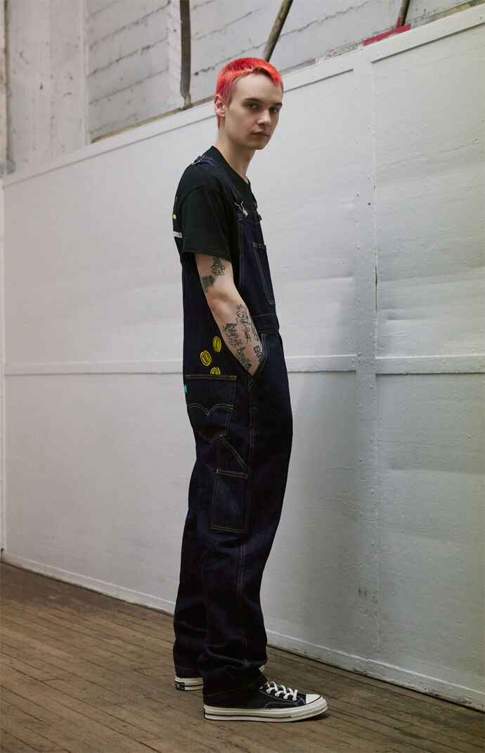 x Super Mario Bros Mario Denim Overalls