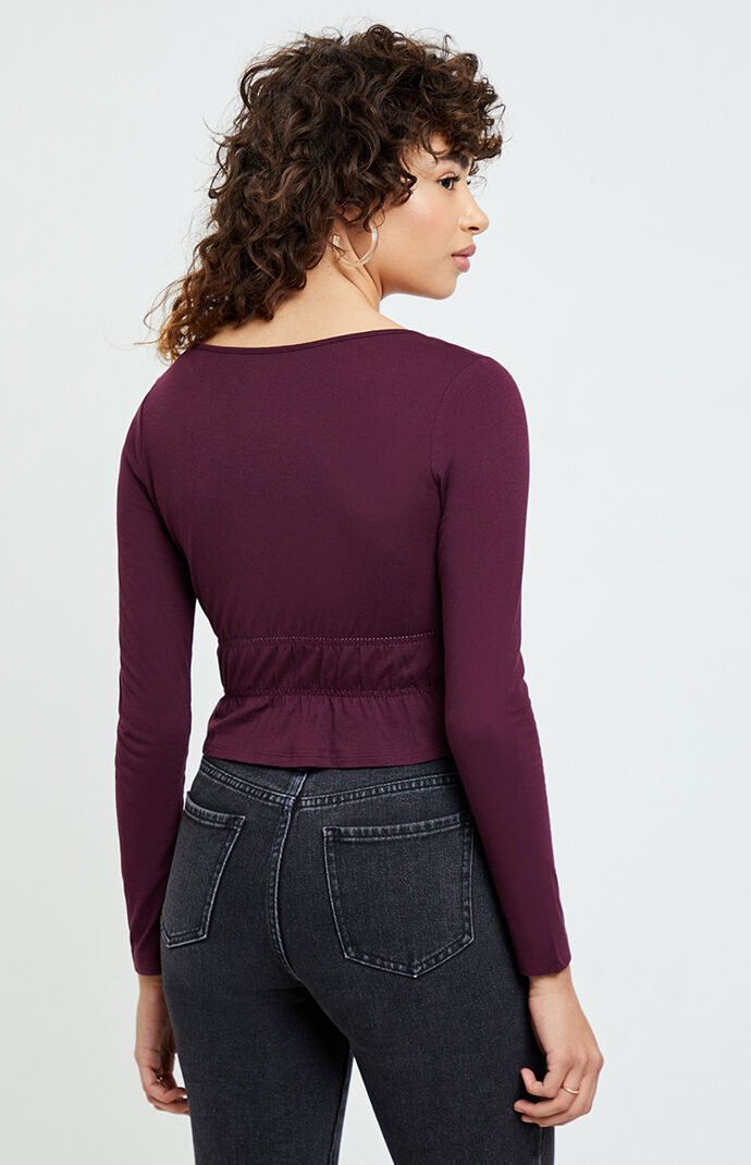 Lexie Peplum Long Sleeve Top