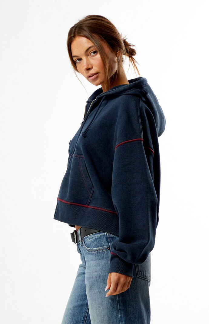FORD I Love Ford Zip Up Cropped Hoodie | Pacsun