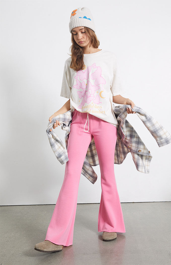 LA Hearts Fleece Flare Sweatpants PacSun
