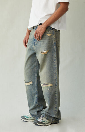 Blake Extreme Baggy Jeans Ripped Dark Blue Tint image number 3