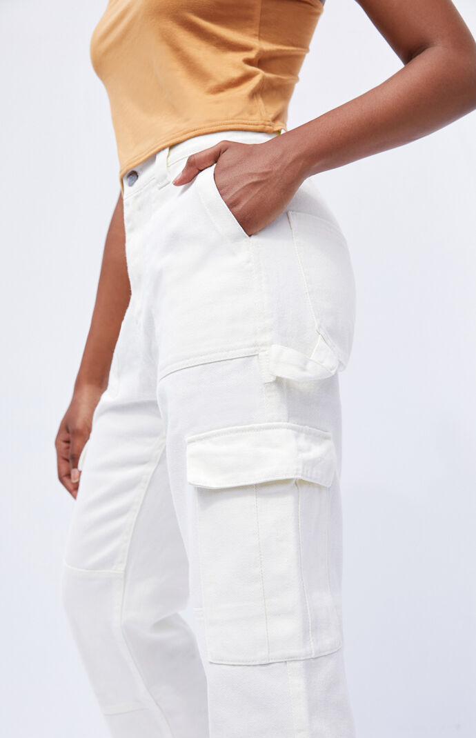 pacsun off white cargo pants