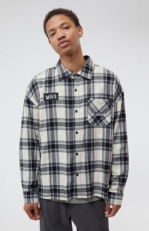 By PacSun Shadow Plaid Shacket image number 1