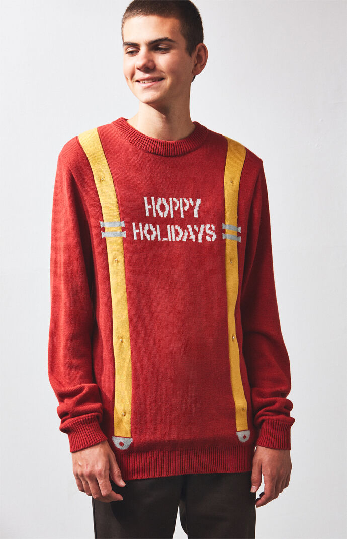 Suspenders Light Up Crew Neck Sweater