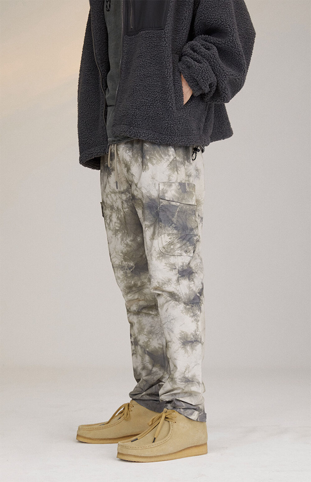 PacSun Tie Dyed Nylon Cargo Pants PacSun
