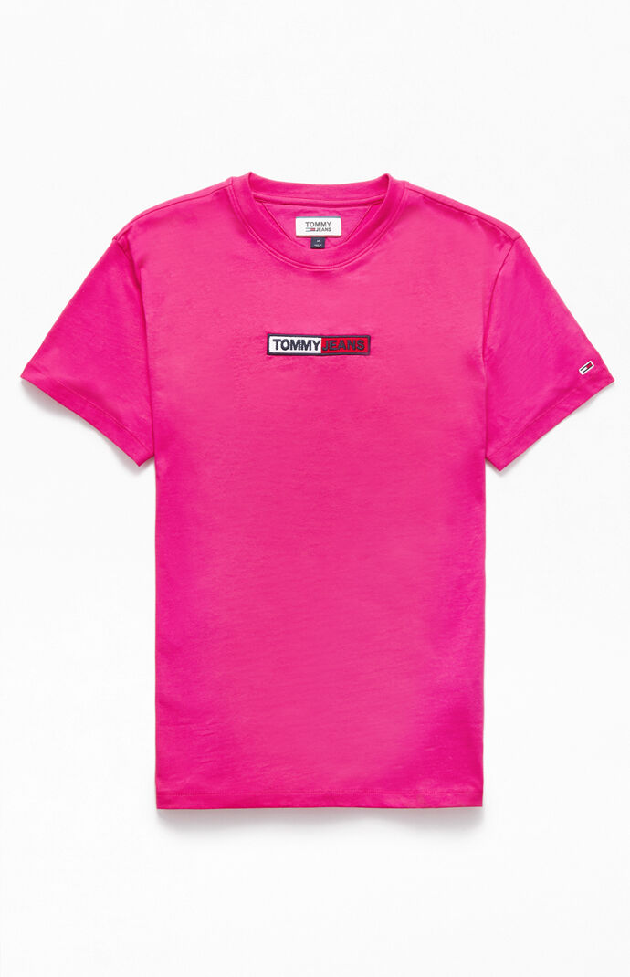 Tommy Jeans Embroidered Box Logo T Shirt Pacsun