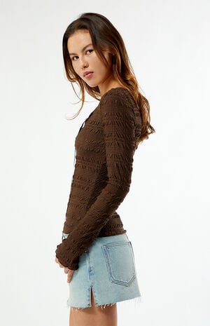 Willa Ruched Long Sleeve Top image number 4