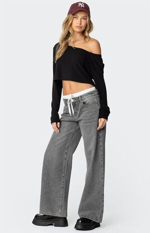 Cropped Off Shoulder Top image number 3