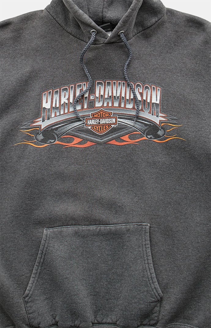 PS VINTAGE 2000s Harley Davidson Charcoal Pullover Hoodie