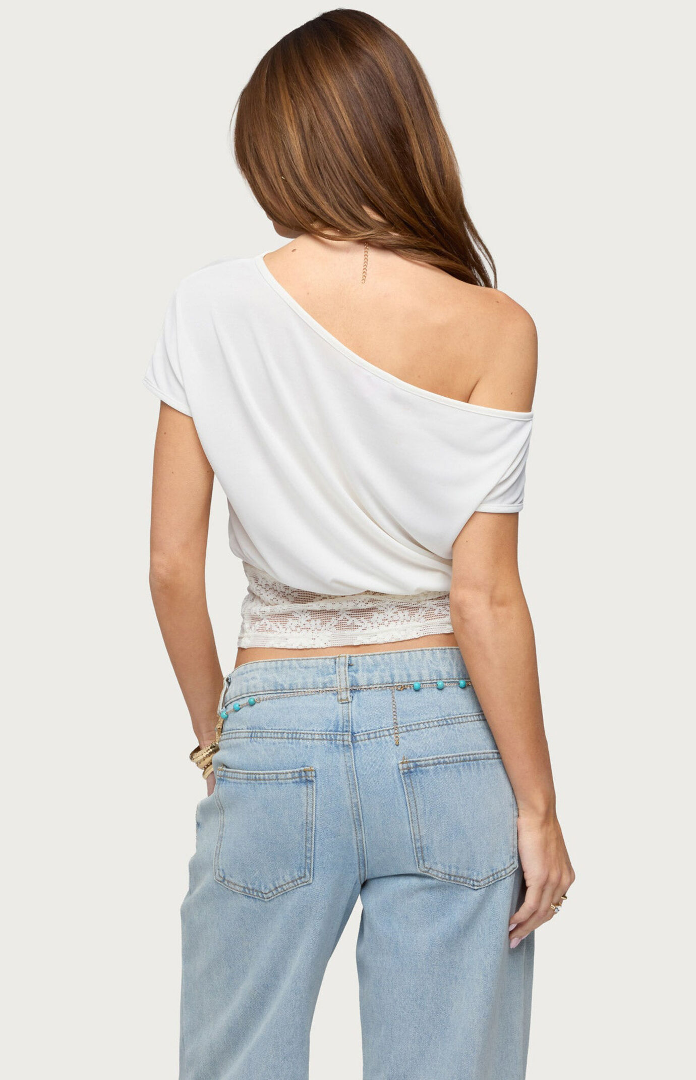 Edikted Michy Off-The-Shoulder Lace Top