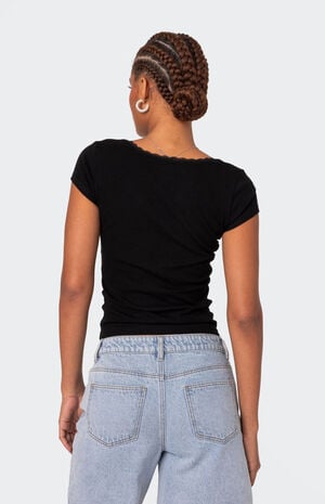 Priscilla Lace Trim Shirt image number 5