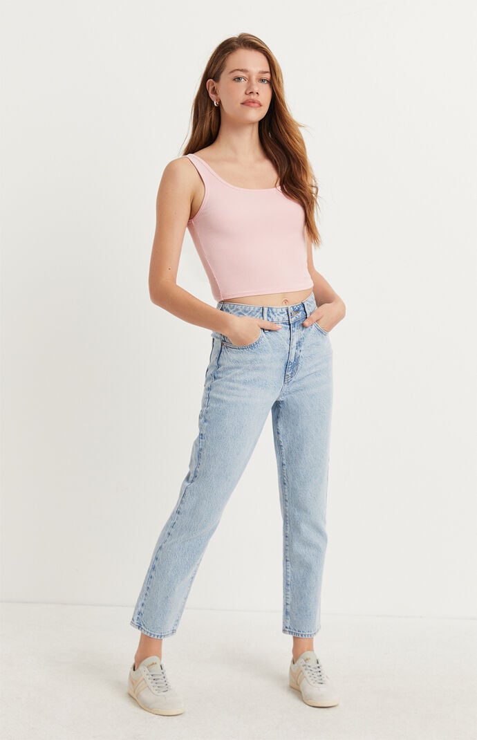 Acid Wash Blush Tank Top