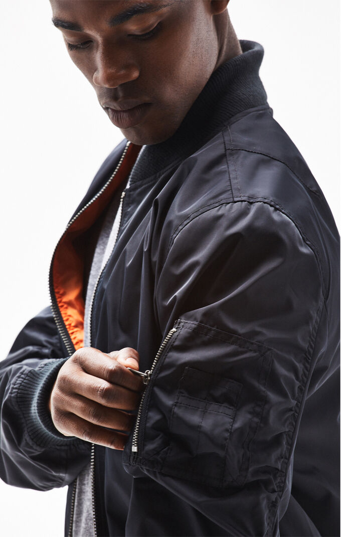 pacsun denim bomber jacket