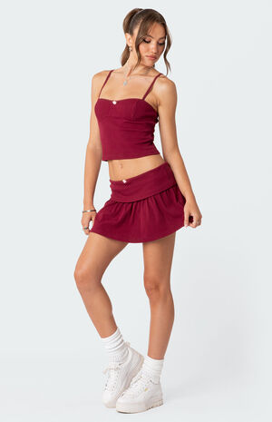 Kalina Fold Over Mini Skirt image number 2