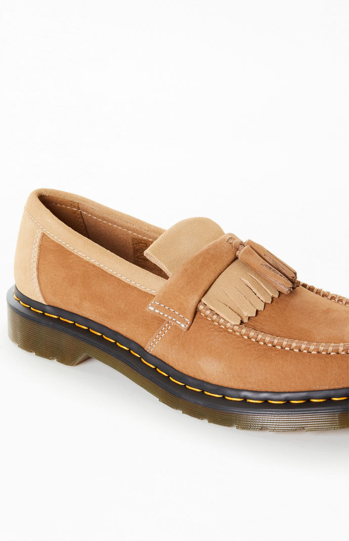 Dr Martens Adrian Tumbled Nubuck Leather Tassel Loafers | PacSun