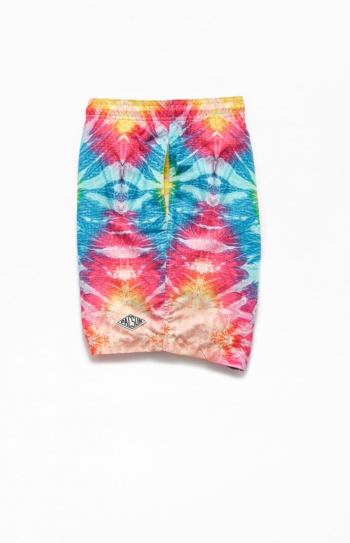 Hippie Tie-Dyed 17" Swim Trunks