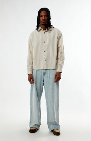 Oxford Striped Long Sleeve Button Down Shirt image number 4