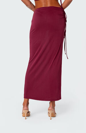 Frankie Drawstring Slit Maxi Skirt image number 5
