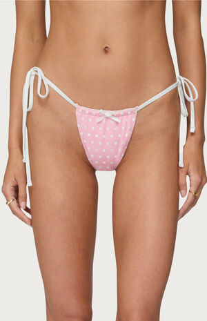 Leigh Polka Dot String Bikini Bottom image number 1