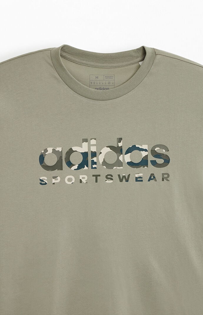 Camo Linear Graphic T Shirt