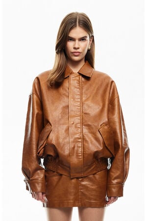 Faux Leather Uma Mini Skirt image number 1