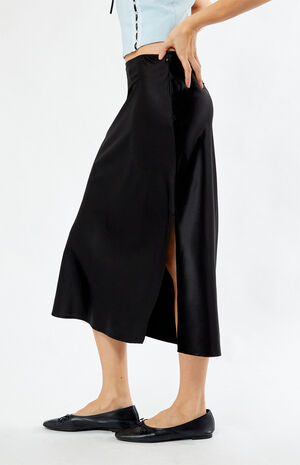 Satin Midi Skirt image number 3