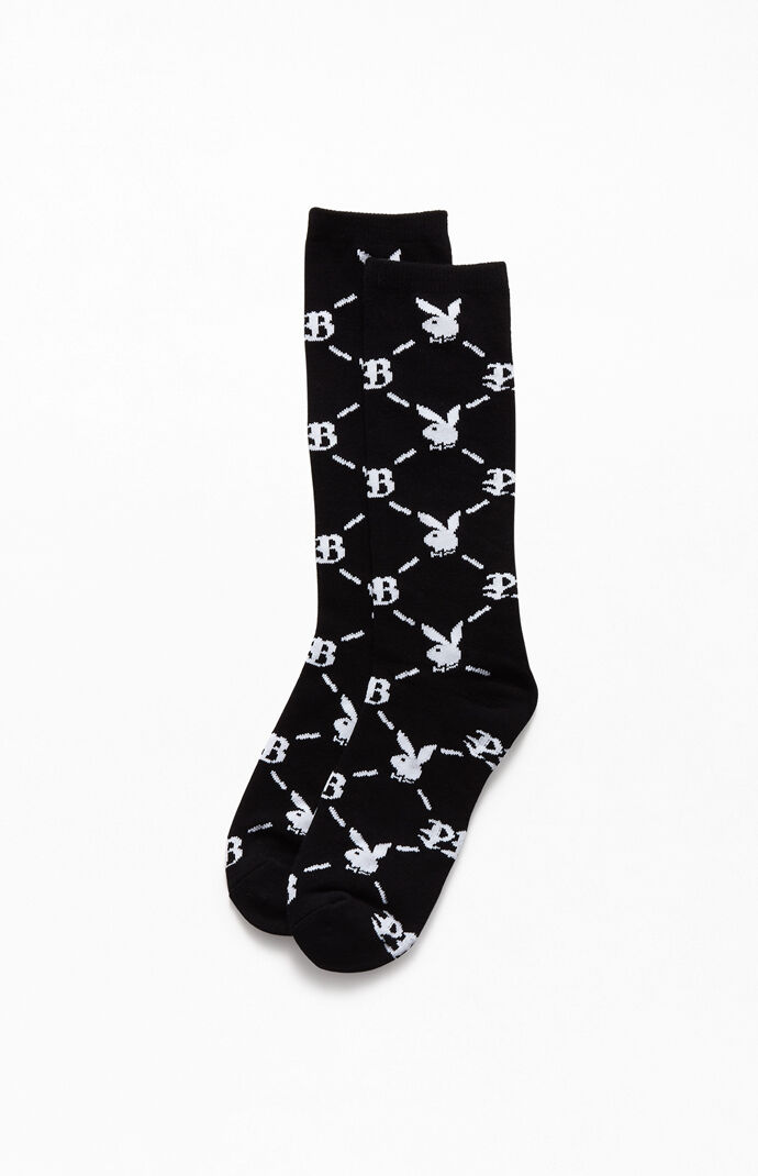 By PacSun Monogram Print Crew Socks