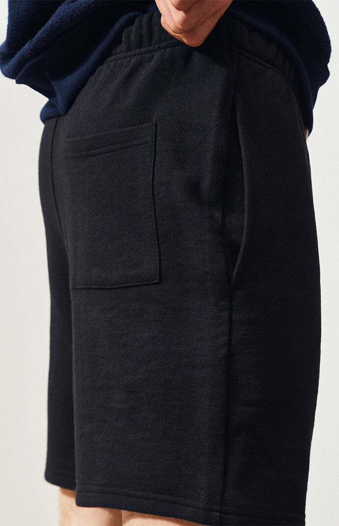 Black French Terry Active Shorts
