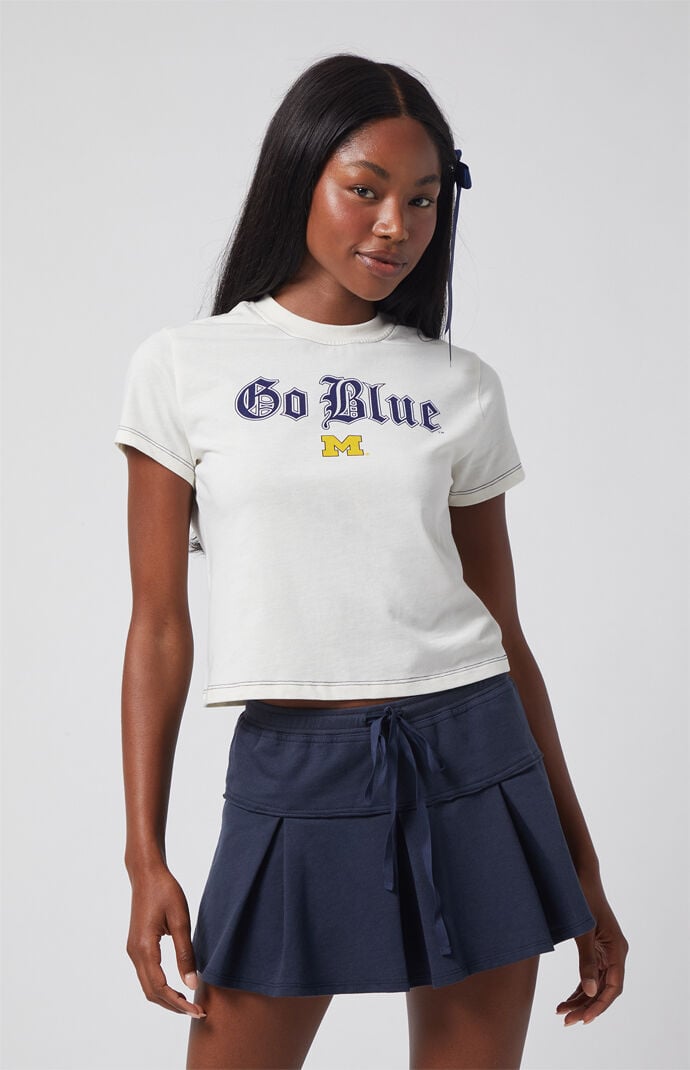 WILD COLLECTIVE x Pacsun University of Michigan Go Blue Mini T-Shirt WILD COLLECTIVE x Pacsun University of Michigan Go Blue Mini T-Shirt
