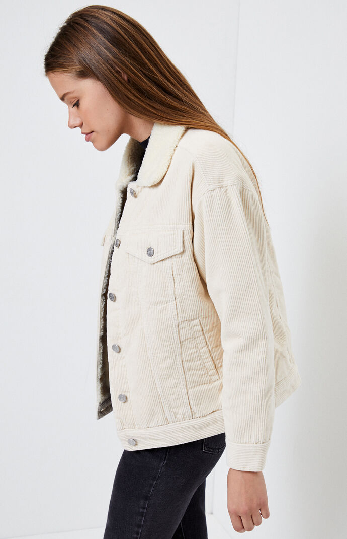 Oversized cream corduroy jacket Clearance