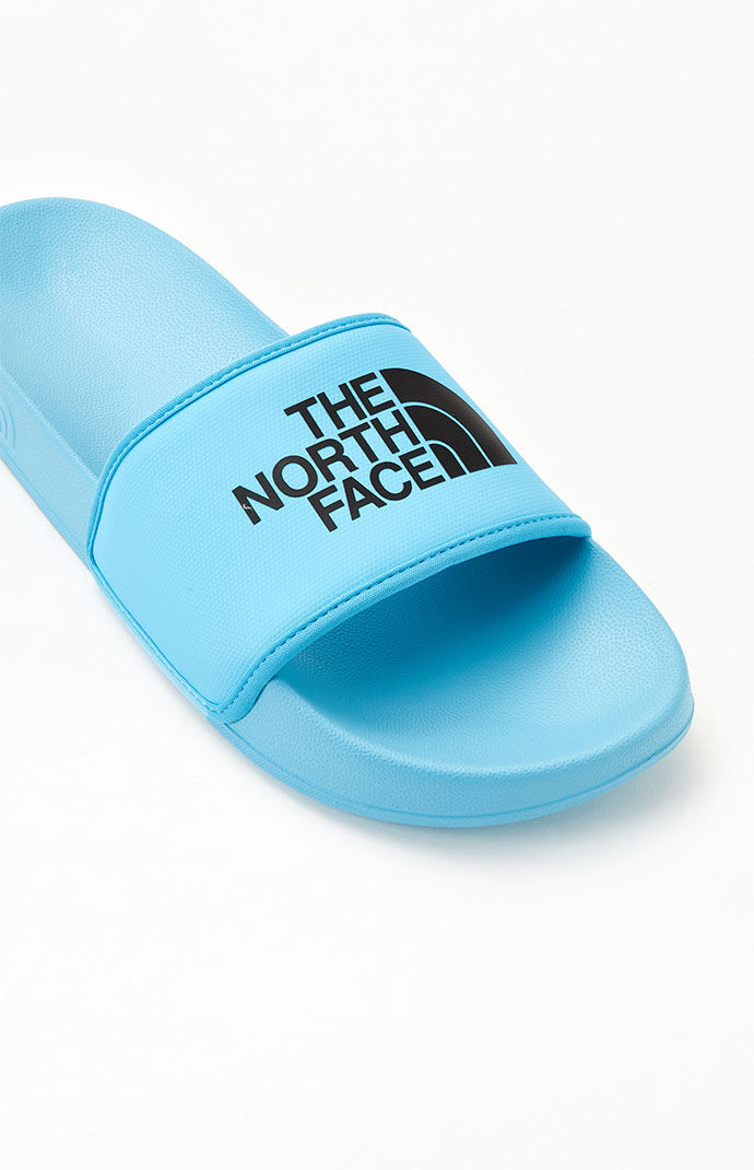 light blue slide sandals