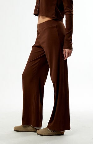 Jessie Ribbed Wide Leg Sweatpants image number 3