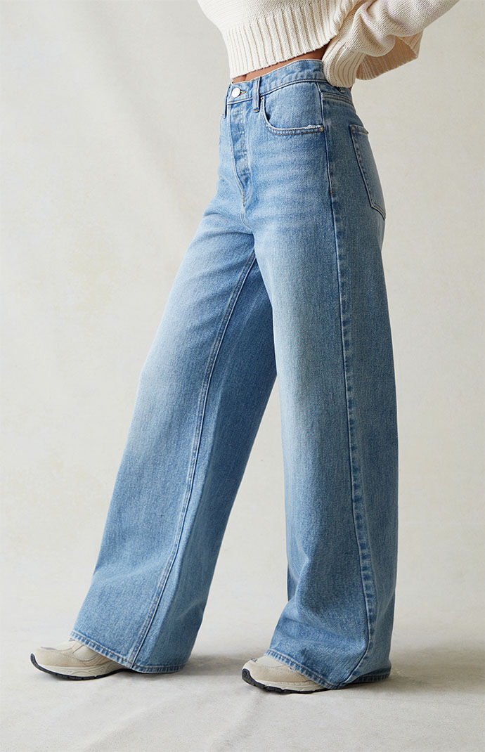 PacSun Medium Blue Wide Leg Jeans PacSun
