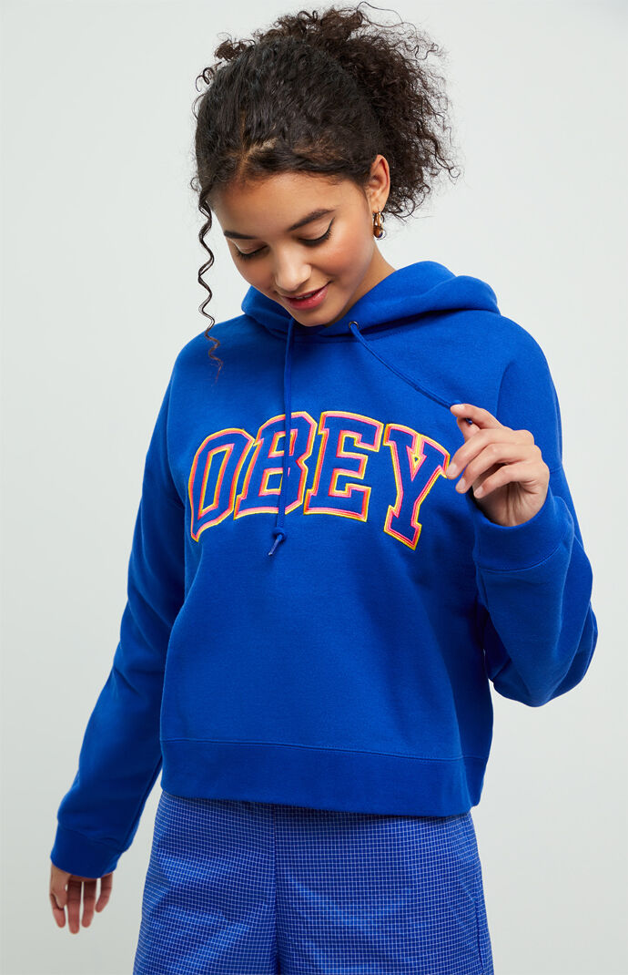 obey cropped hoodie