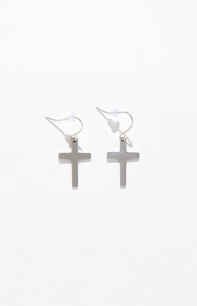 Silver Cross Earrings