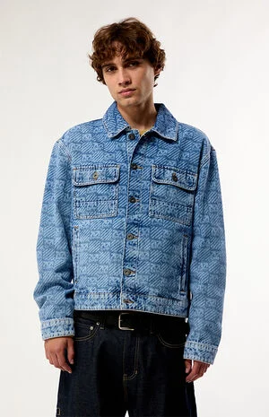 All-Over Logo Print Jean Jacket image number 1