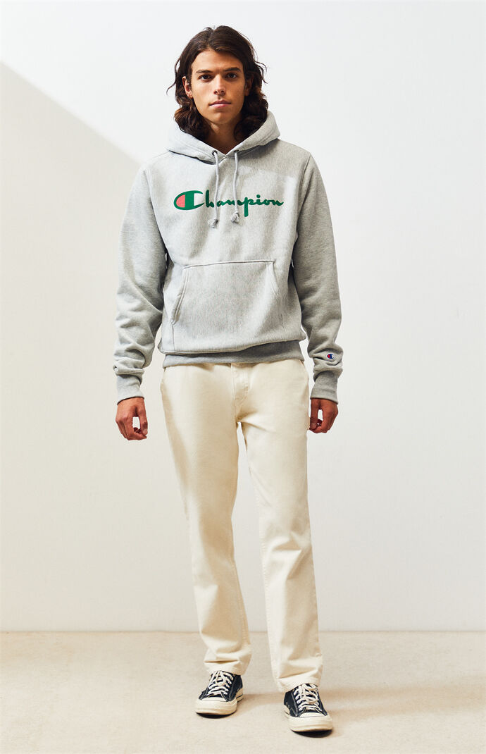 Champion stacked big c flocked pullover hoodie clearance