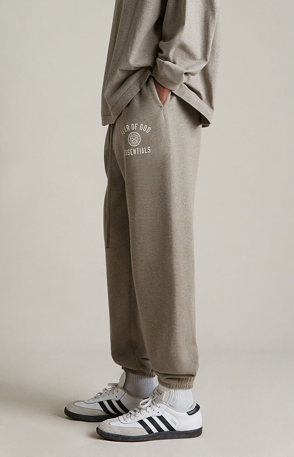 Fear of God ESSENTIALS Heather Grey University Fleece Sweatpants thumbnail 4