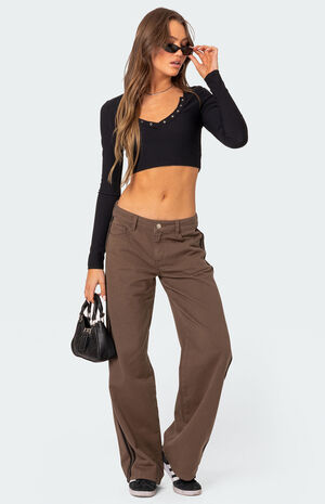 Milady Ribbed Crop Top image number 3