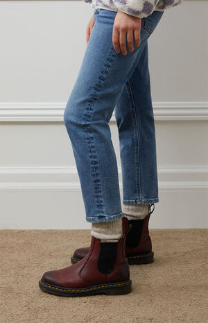 Medium Blue Stretch Straight Leg Jeans image number 4