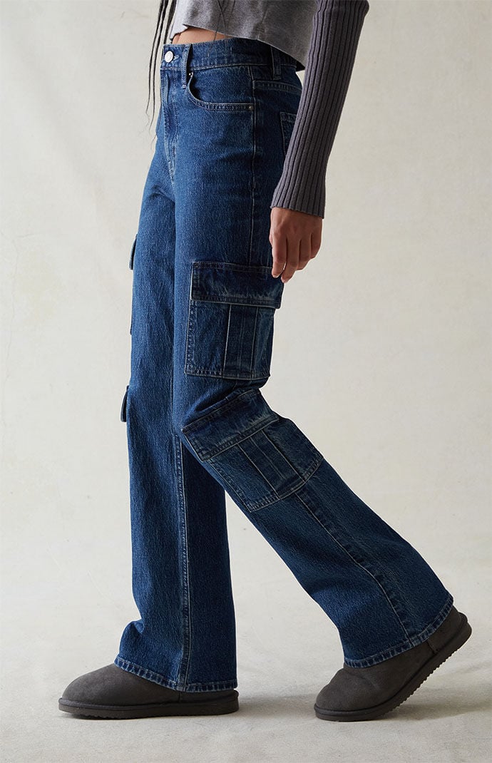 High waist outlet bootcut stretch jeans