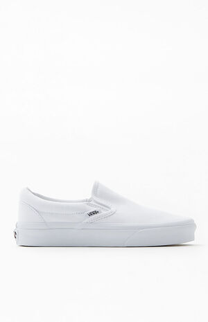 white vans slip on