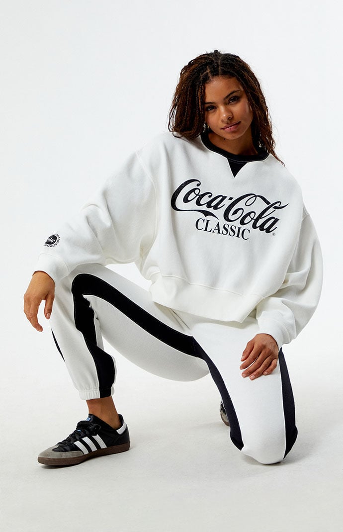 White coca cola sweatshirt top