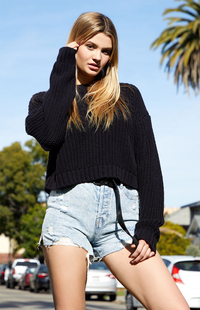 Mix Stitch Boxy Sweater