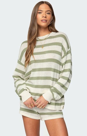 Amaris Oversized Striped Knit Sweater image number 1
