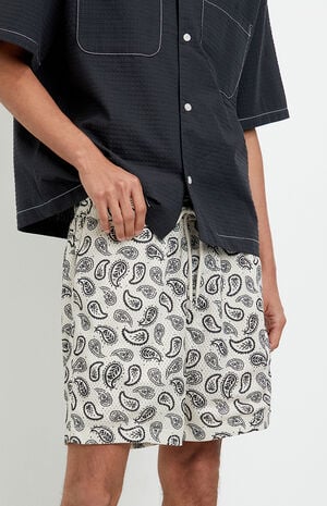 Printed Aaron Mesh Volley Shorts image number 5