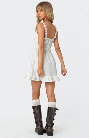 Eyelet Frill Mini Dress image number 4