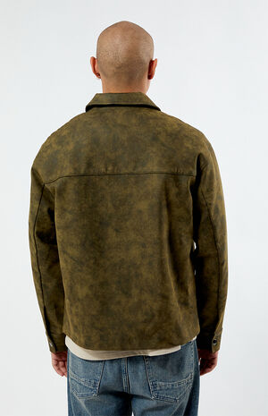 Faux Leather Textured Jacket image number 3